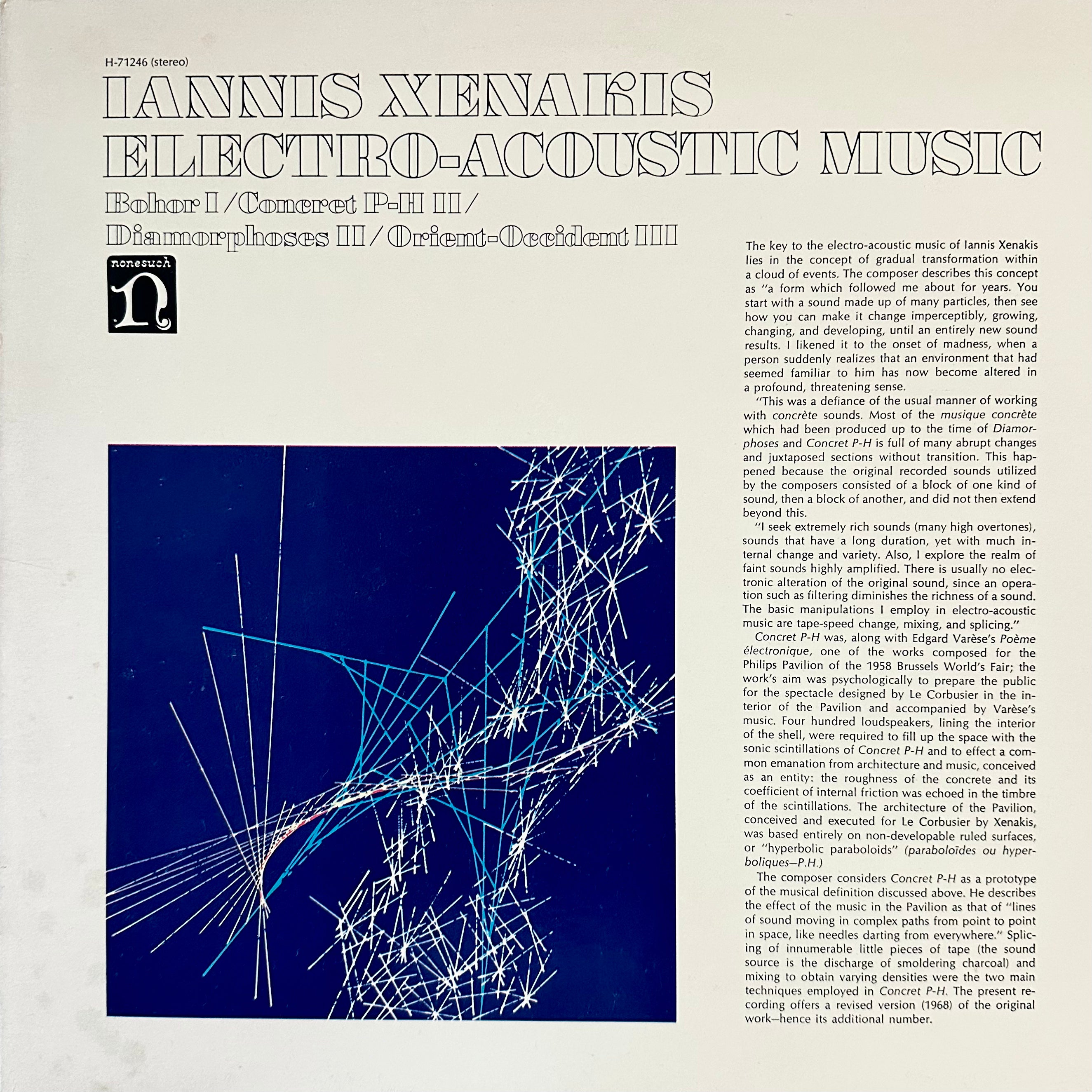 Iannis Xenakis – Electro-Acoustic Music (USED/VINYL)